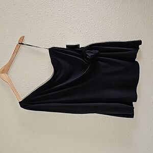 Eloquii One Shoulder Sleeve Black Top